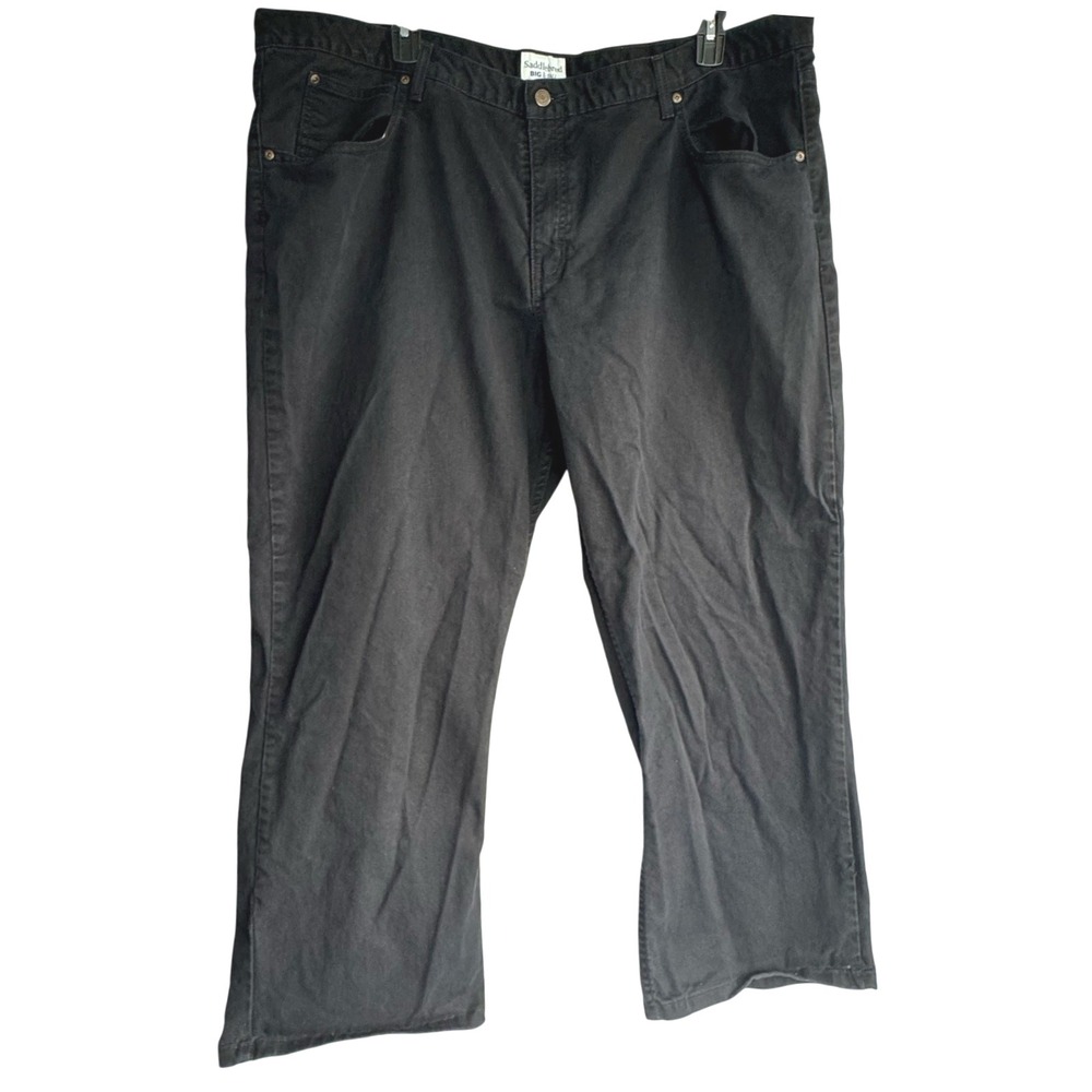 Saddlebred Men Big & Tall‎ Classic Fit Black Pants Jeans 48x30 Causal Comfort